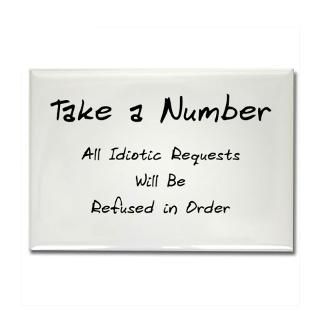 Take a Number Rectangle Magnet for $4.50