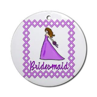 Lilac Bridesmaid Ornament (Round)  Lilac Bridesmaid on Tote Bags, T