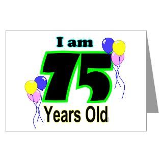 75 Years Old Greeting Cards  75th Birthday Greeting Cards (Pk of 10