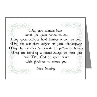 Gifts  Art Note Cards  irish blessing (sq) Note Cards (Pk of 10