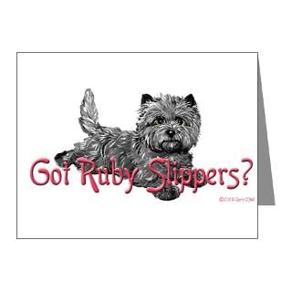 Dogs Note Cards  Cairn Terrier Ruby Slippers Note Cards (Pk of 10