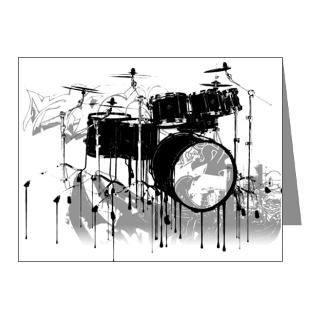  Drum Set Note Cards  Drum Set Graffiti Note Cards (Pk of 10