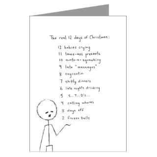 Christmas Greeting Cards  Christmas   The Real 12 Days (Pk of 10