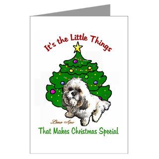  Cartoon Greeting Cards  Lhasa Apso Christmas Cards (Pk of 10