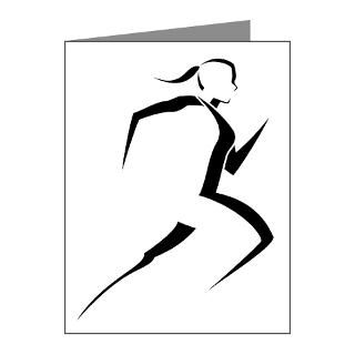 Gifts  Duathlete Note Cards  Running Female Note Cards (Pk of 10