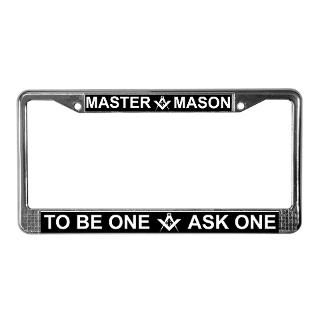 Masonic Master Mason White Letters License Frame for $15.00