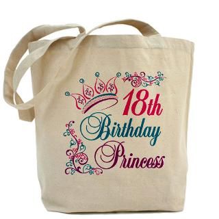 18th Birthday Princess Tote Bag for $18.00