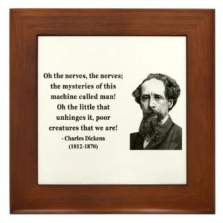 Author Gifts  Author Home Decor  Charles Dickens 19 Framed Tile