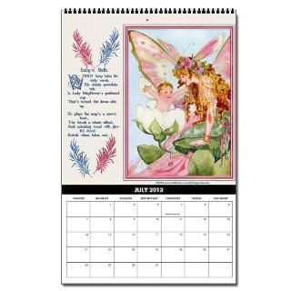 Year With The Fairies 17 Tall 2013 Wall Calendar by vintagecalendar