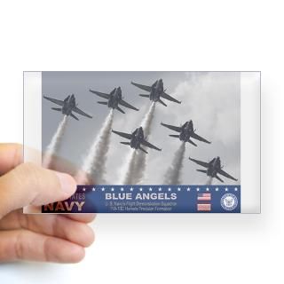 Blue Angels F 18 Hornet Rectangle Decal for $4.25