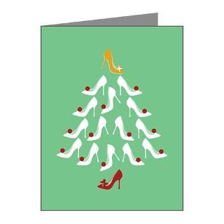 High Heel Shoe Holiday Tree Note Cards (Pk of 20) by trendyteeshirts