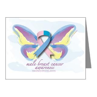 Male Breast Cancer Awareness Note Cards (Pk of 20) by cancer_awarenes