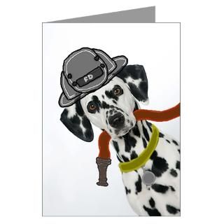 Cute Greeting Cards  Dalmatian Firefighter Greeting Cards (Pk of 20