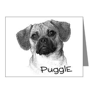 Design Note Cards  Perfect Puggle Portrait Note Cards (Pk of 20