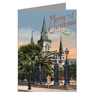 Greeting Cards  New Orleans Christmas Art Greeting Cards (Pk of 20