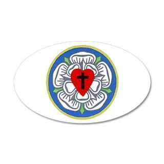 Cross Gifts  Cross Wall Decals  Luther Seal 3 35x21 Oval Wall