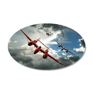 Air Gifts  Air Wall Decals  P38Strafe35x23_II Wall Decal