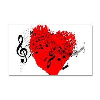 Gifts  Guitar Wall Decals  Love Music heart 38.5 x 24.5 Wall Peel