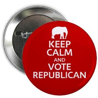 Gifts  Conservative Buttons  Keep Calm Republican 2.25 Button