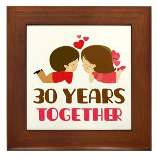 30 Years Together Anniversary Framed Tile for $15.00
