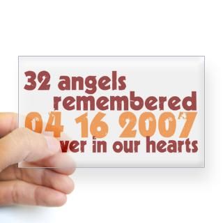 Virginia Tech 32 Angels Rectangle Decal for $4.25