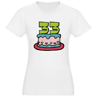 33 Year Old Birthday Cake Jr. Jersey T Shirt