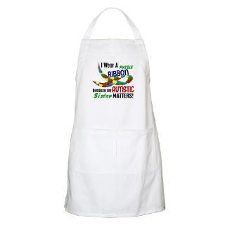 Kitchen and Entertaining  I Wear Puzzle Ribbon Sister 33 BBQ Apron
