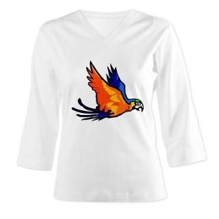 FIN blue gold macaw3/4 Sleeve T shirt