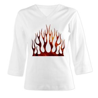 Tribal Flames Fire 3/4 Sleeve T shirt