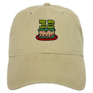 32 Gifts  32 Hats & Caps  32 Year Old Birthday Cake Baseball Cap
