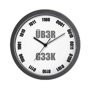 1337 Gifts  1337 Home Decor  ÜB3R G33K Binary Wall Clock