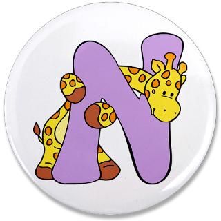 Alphabet Gifts  Alphabet Buttons  Zoo Alphabet N   Giraffe 3.5