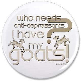 Animal Lovers Gifts  Animal Lovers Buttons  Goat Therapy 3.5