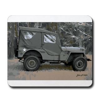 42 Ford GPW jeep in woods Mousepad for $13.00
