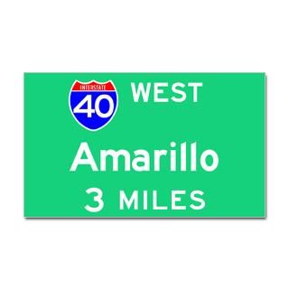 Amarillo TX, Interstate 40 West Sticker (Rectangul Sticker by