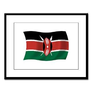 Kenya Flag Large Framed Print