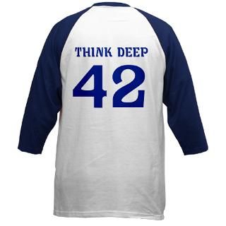 42 Think Deep Dolphin Hitchhikers Baseball Jersey