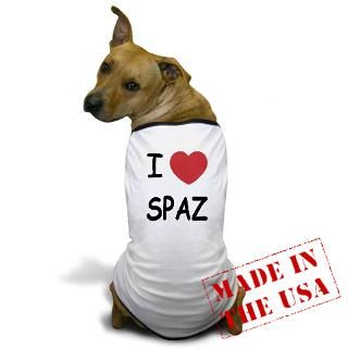 Activity Gifts  Activity Pet Apparel  I heart spaz Dog T Shirt