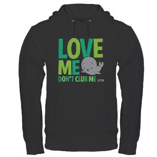 Love Me, Dont Club Me designs on T Shirts & Clothing by PETA Store