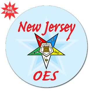 New Jersey Eastern Star 3 Lapel Sticker (48 pk