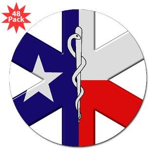 Texas EMT 3 Lapel Sticker (48 pk) for $30.00