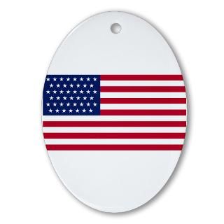 45 Gifts  45 Home Decor  45 Star US Flag Oval Ornament