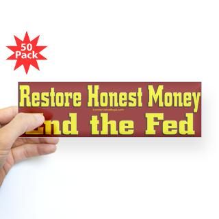 Restore Honest Money Bumper Sticker (50 pk) for $190.00