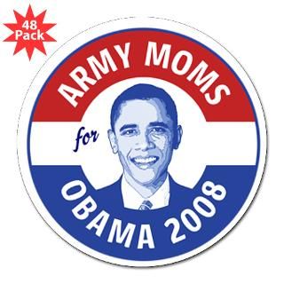 Army Moms for Obama 3 Lapel Sticker (48 pk)
