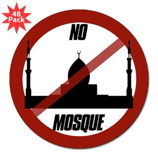 No Mosque at Ground Zero 3 Lapel Sticker (48 pk