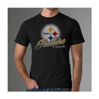 Pittsburgh Steelers Black 47 Brand Fadeaway Ring Spun T Shirt