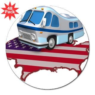 RV Across America 3 Lapel Sticker (48 pk) for $30.00