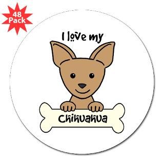 Fawn Chihuahua 3 Lapel Sticker (48 pk)