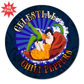 Celestial Chili Peppers 3 Lapel Sticker (48 pk