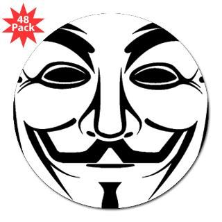 Anonymous Mask 3 Lapel Sticker (48 pk) for $30.00